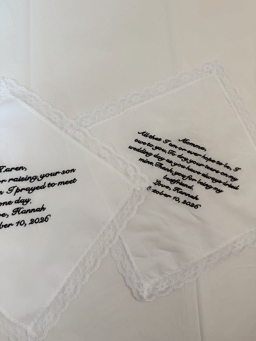 Wedding day handkerchief